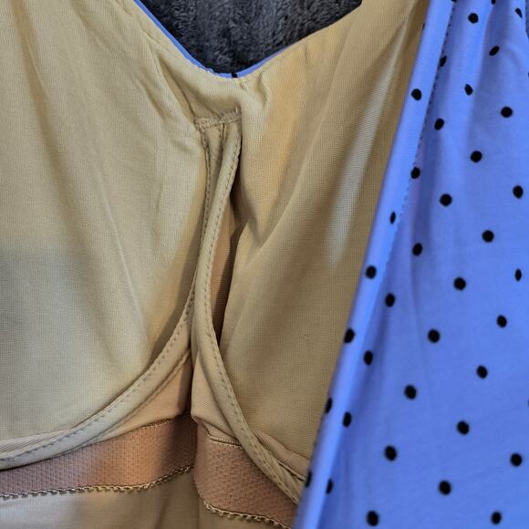 Miraclesuit Lavender Polka Dot Color Block Women's one piece 22W - Picture 5 of 7